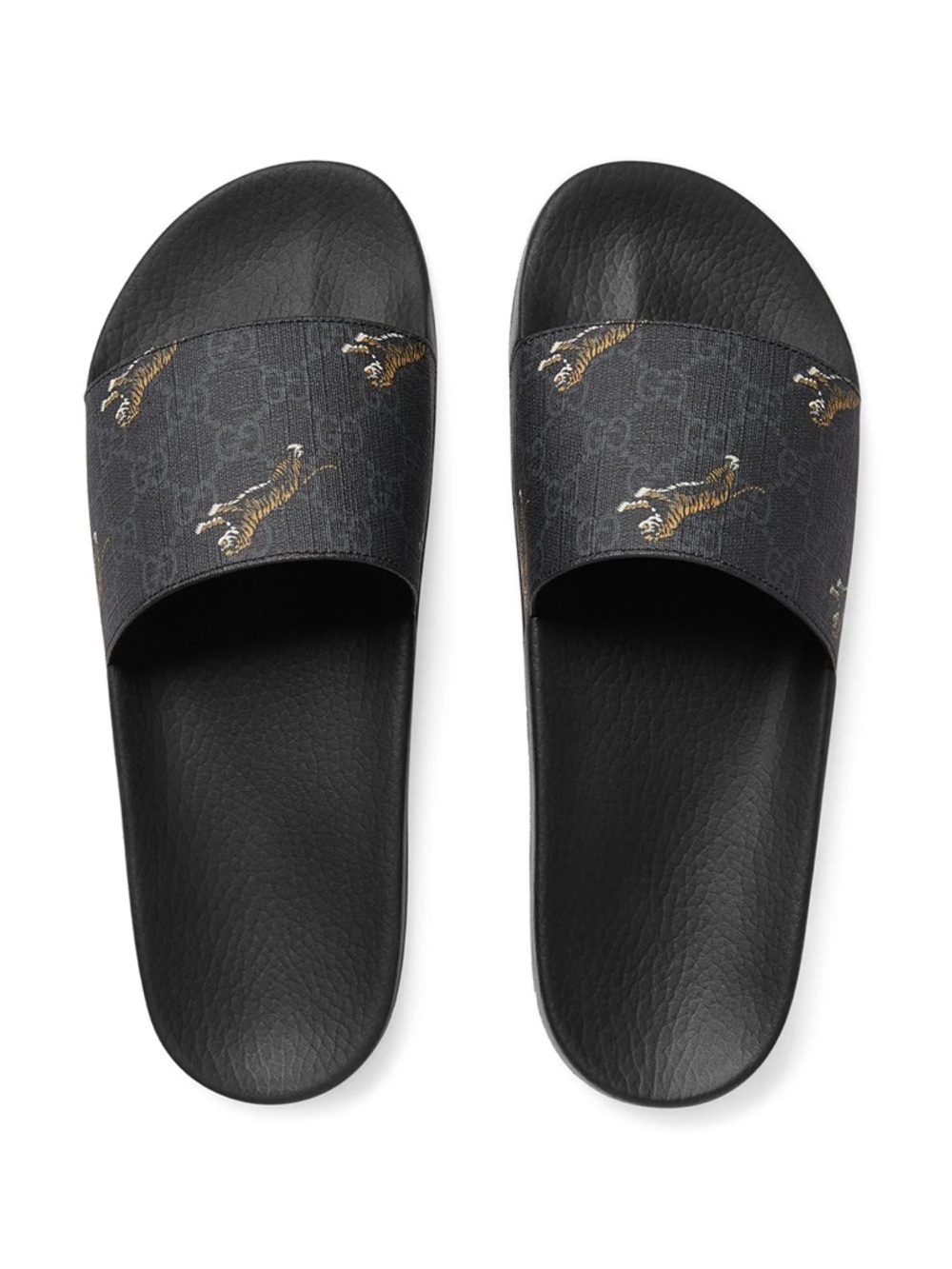 GUCCI SUPREME TIGERS RUBBER SLIDES